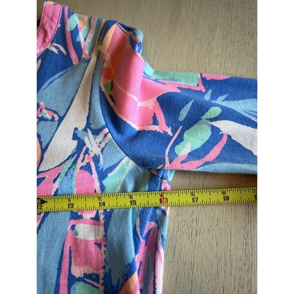 Lilly‎ Pulitzer Out To Sea Pink Blue Sailboat 3/4 Sleeve Dress Size XS - Picture 9 of 12